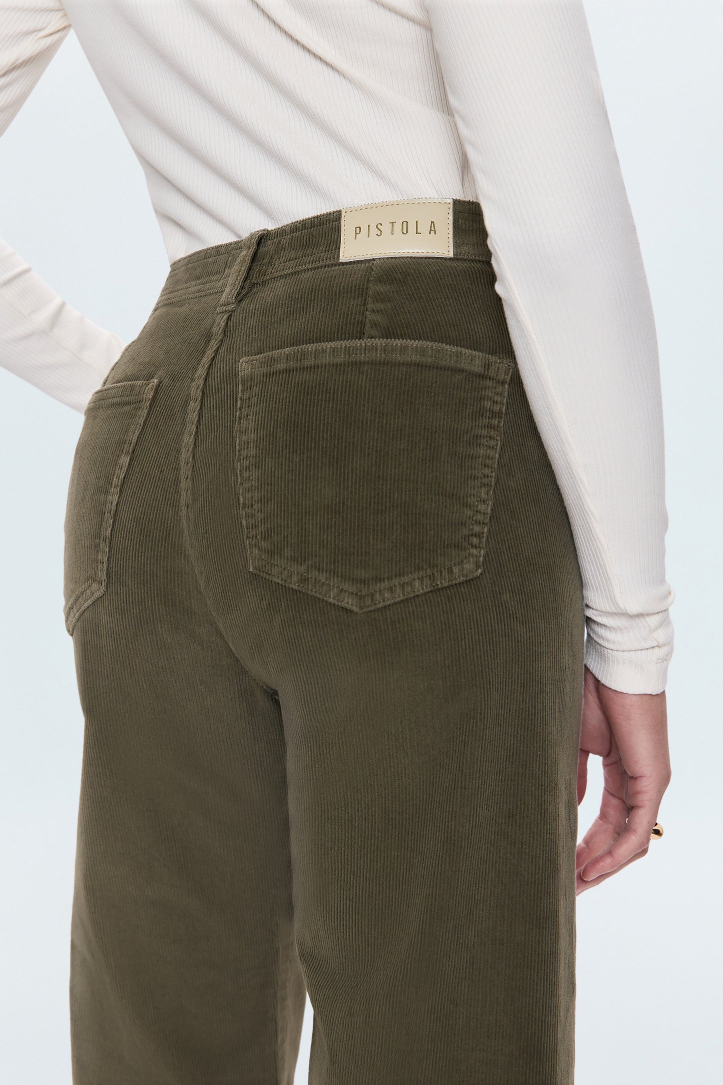 Penny Crop High Rise Wide Leg Pant - Sequoia