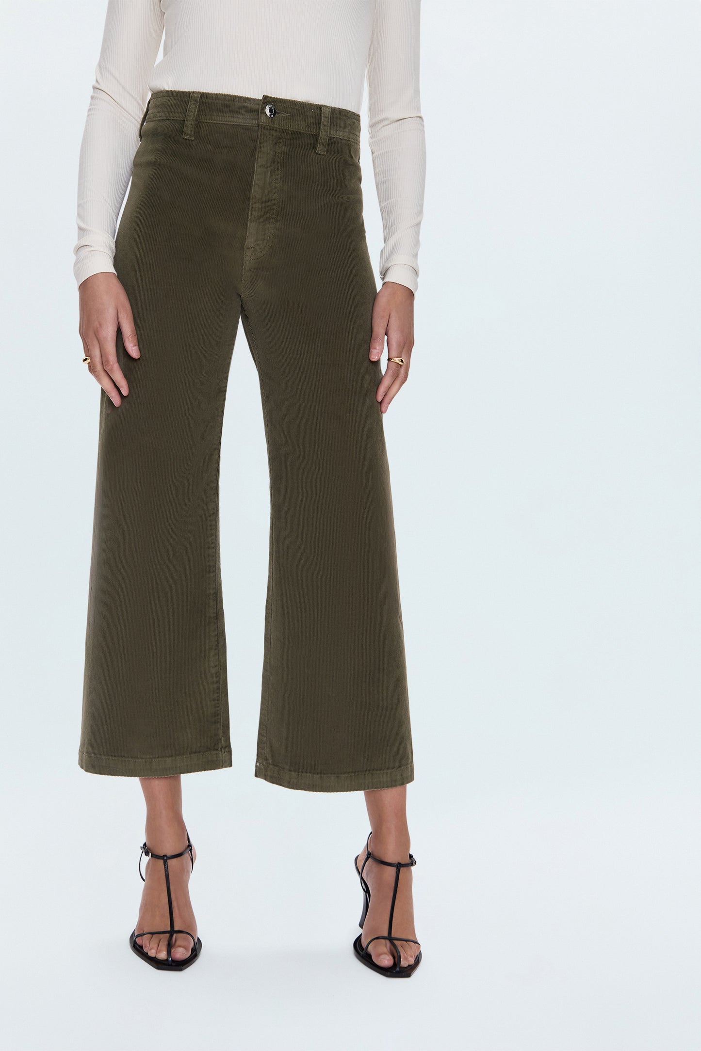 Penny Crop High Rise Wide Leg Pant - Sequoia