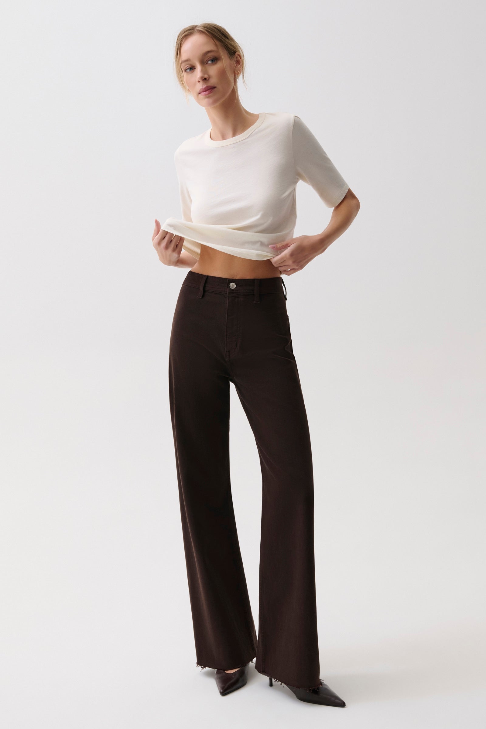 Penny High Rise Wide Leg Jean - Mocha – Pistola Denim