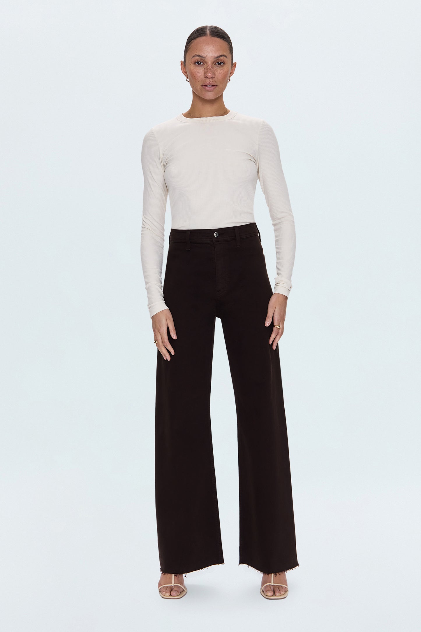 Penny High Rise Wide Leg Jean - Mocha