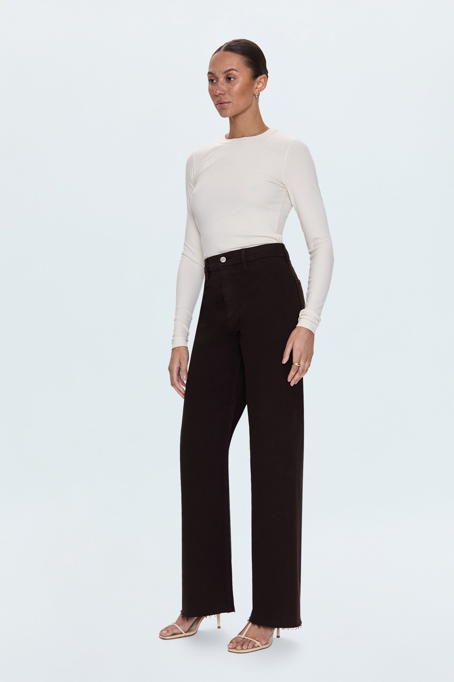 Penny High Rise Wide Leg Jean - Mocha