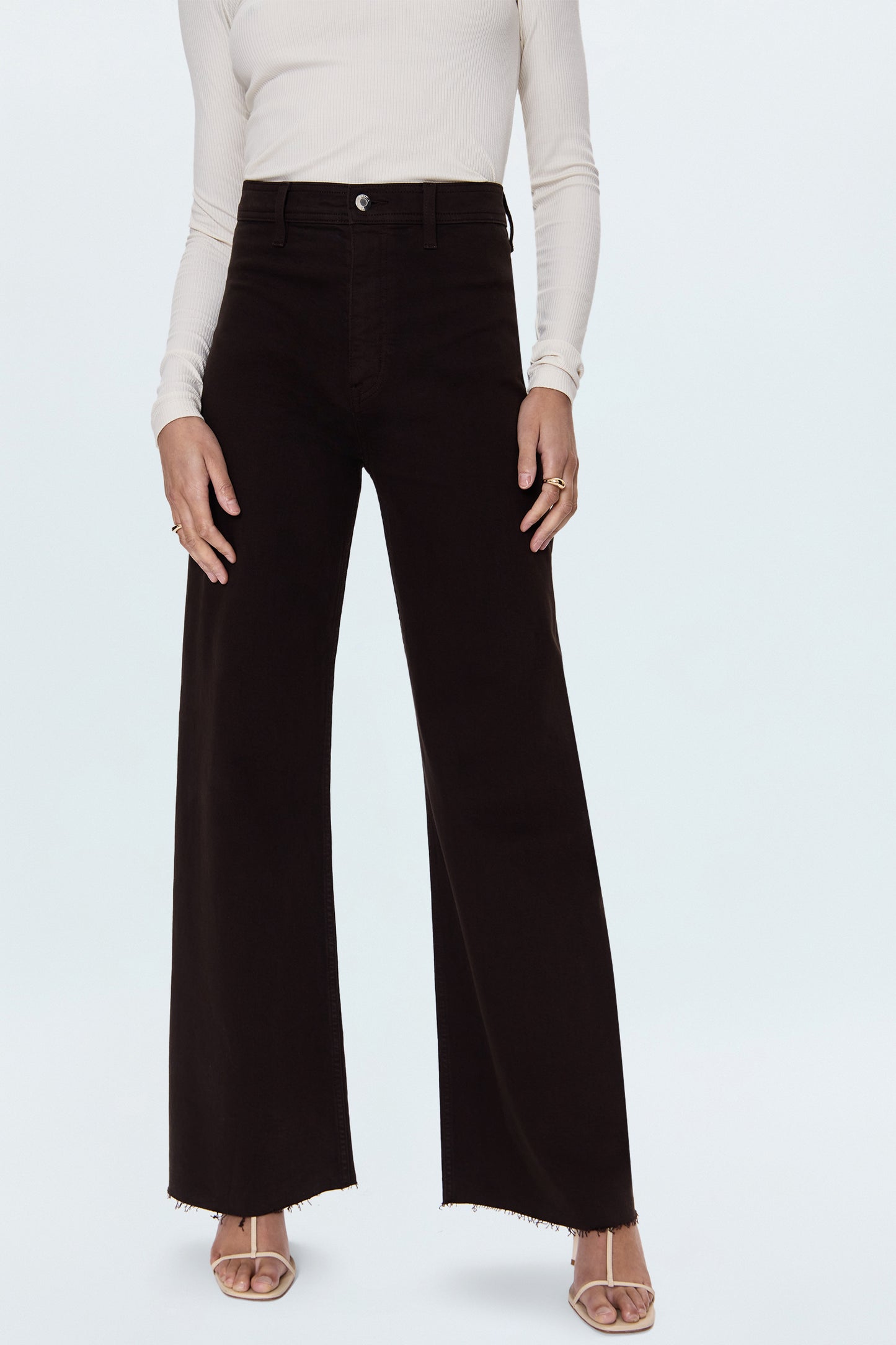 Penny High Rise Wide Leg Jean - Mocha