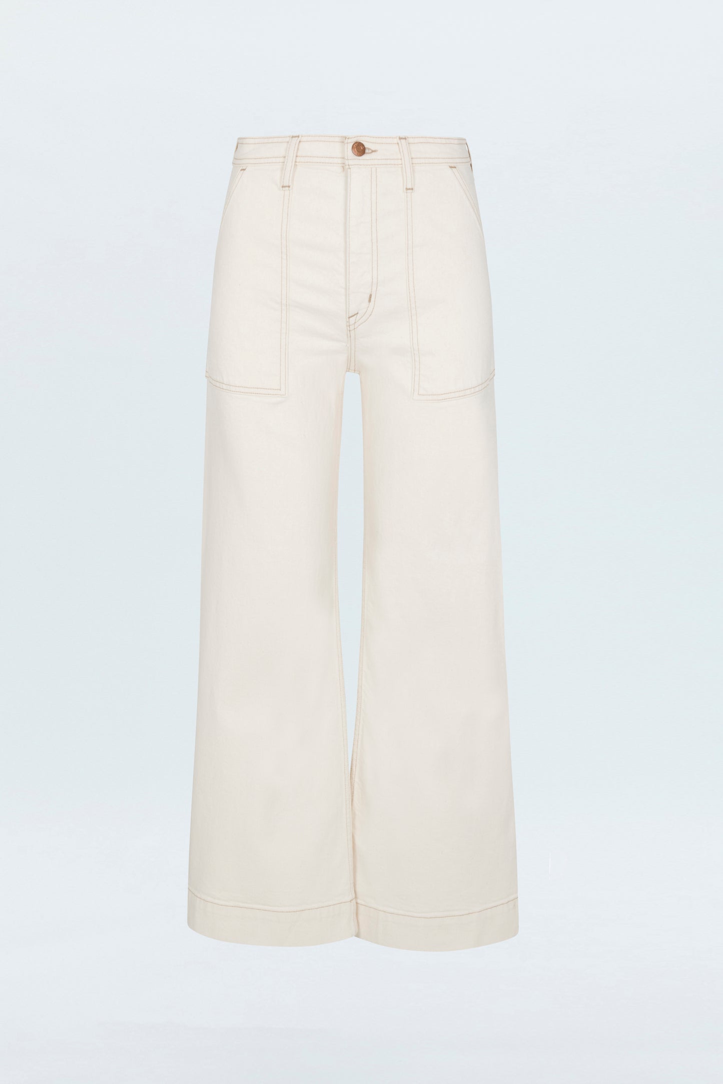 PETITE Penny High Rise Wide Jean - Ecru