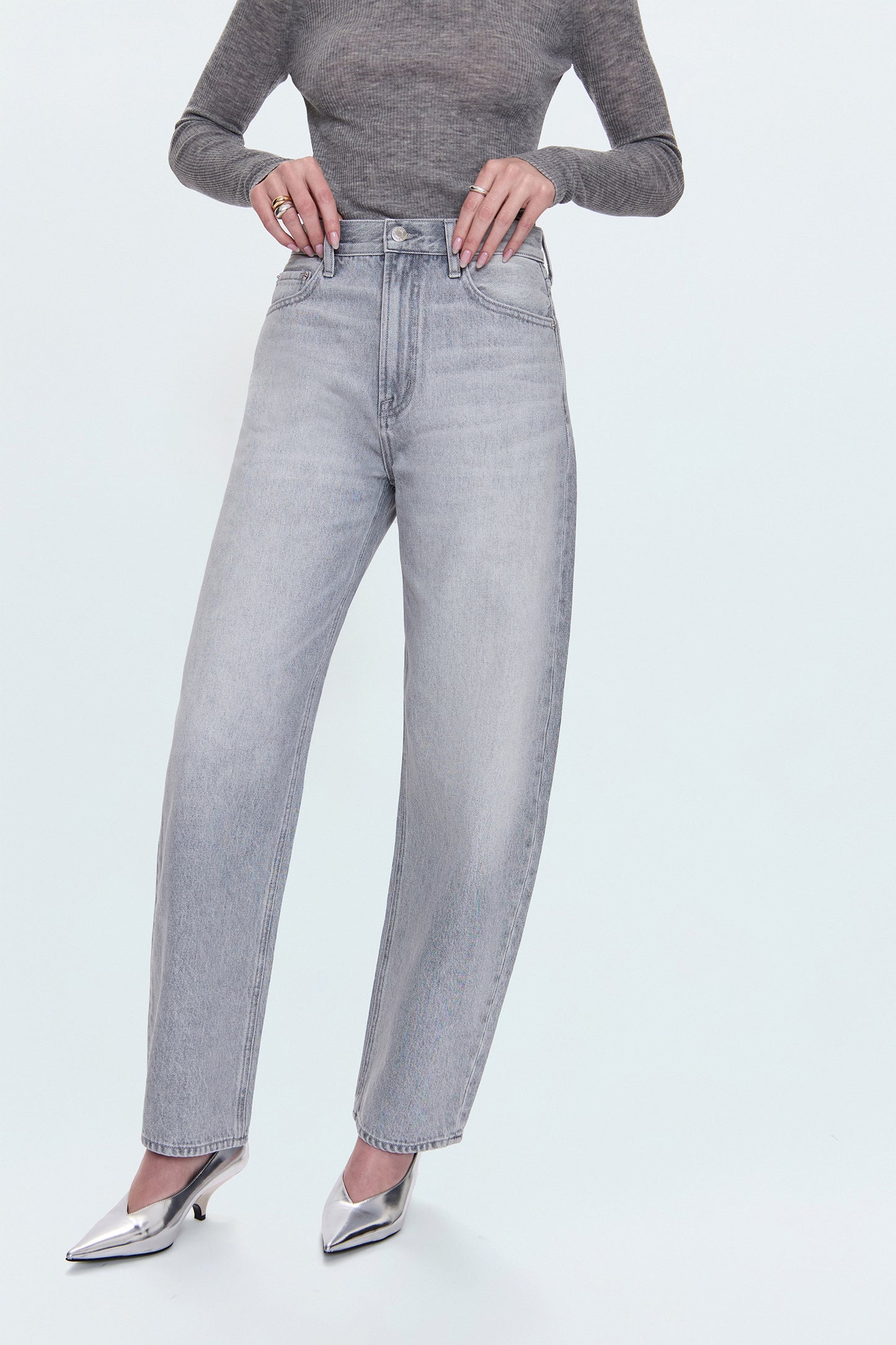 Wes High Rise Barrel Jean - Enigma