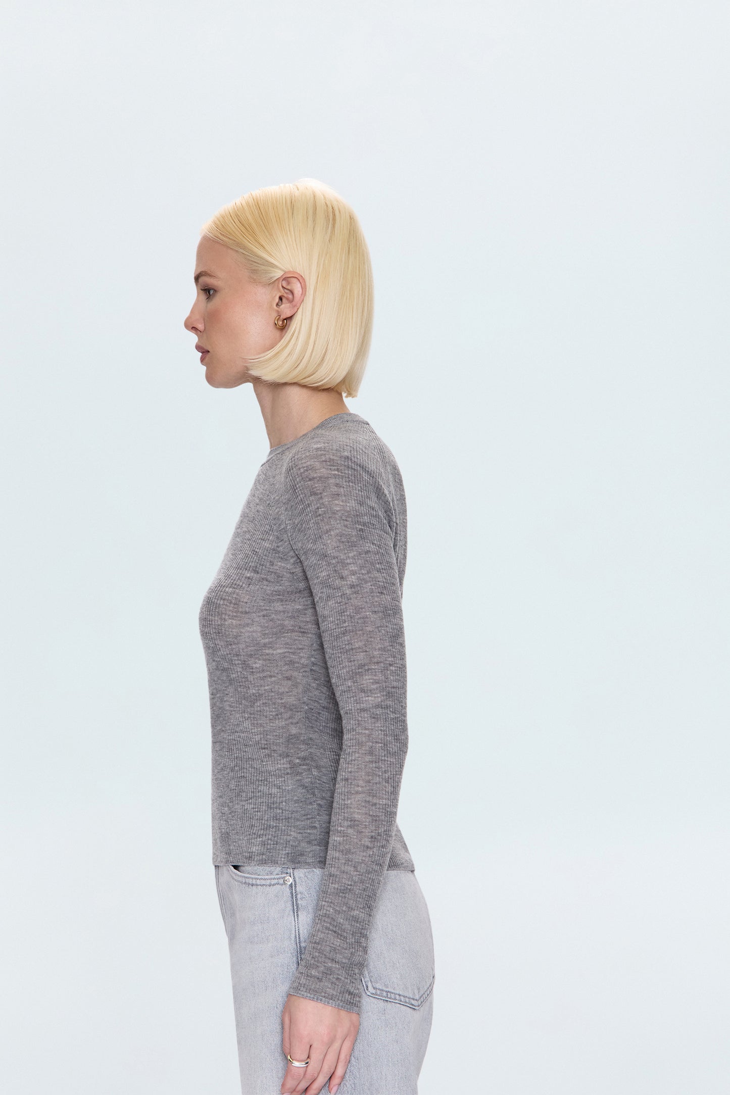 Juno Feather Weight Sweater - Heather Charcoal