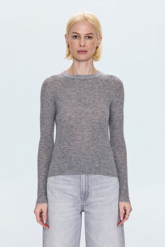 Juno Feather Weight Sweater - Heather Charcoal