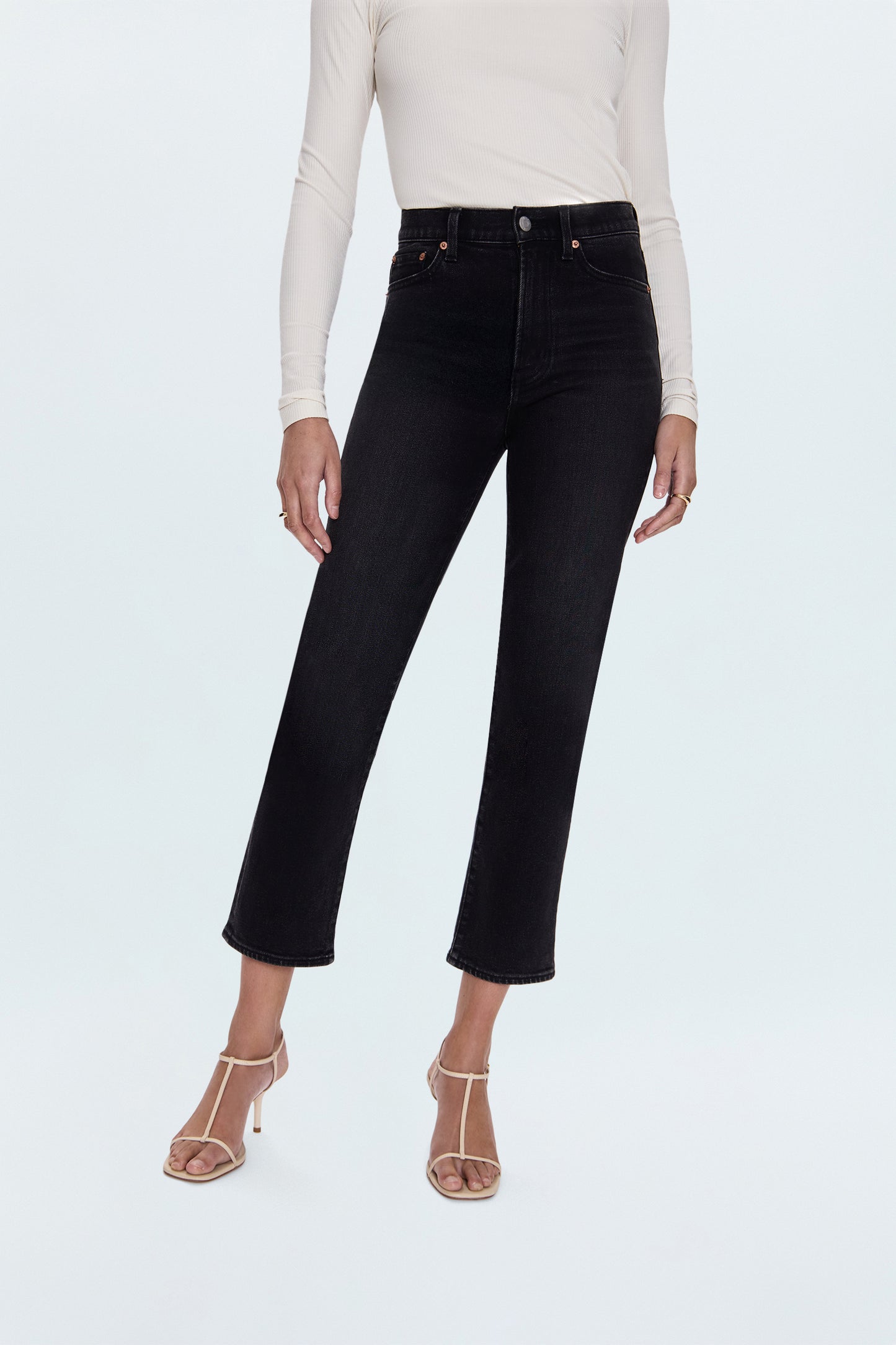 Charlie High Rise Classic Straight Jean - Dark Midnight