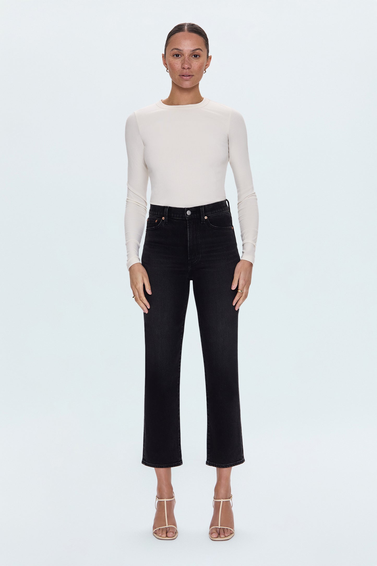 Charlie High Rise Classic Straight Jean - Dark Midnight