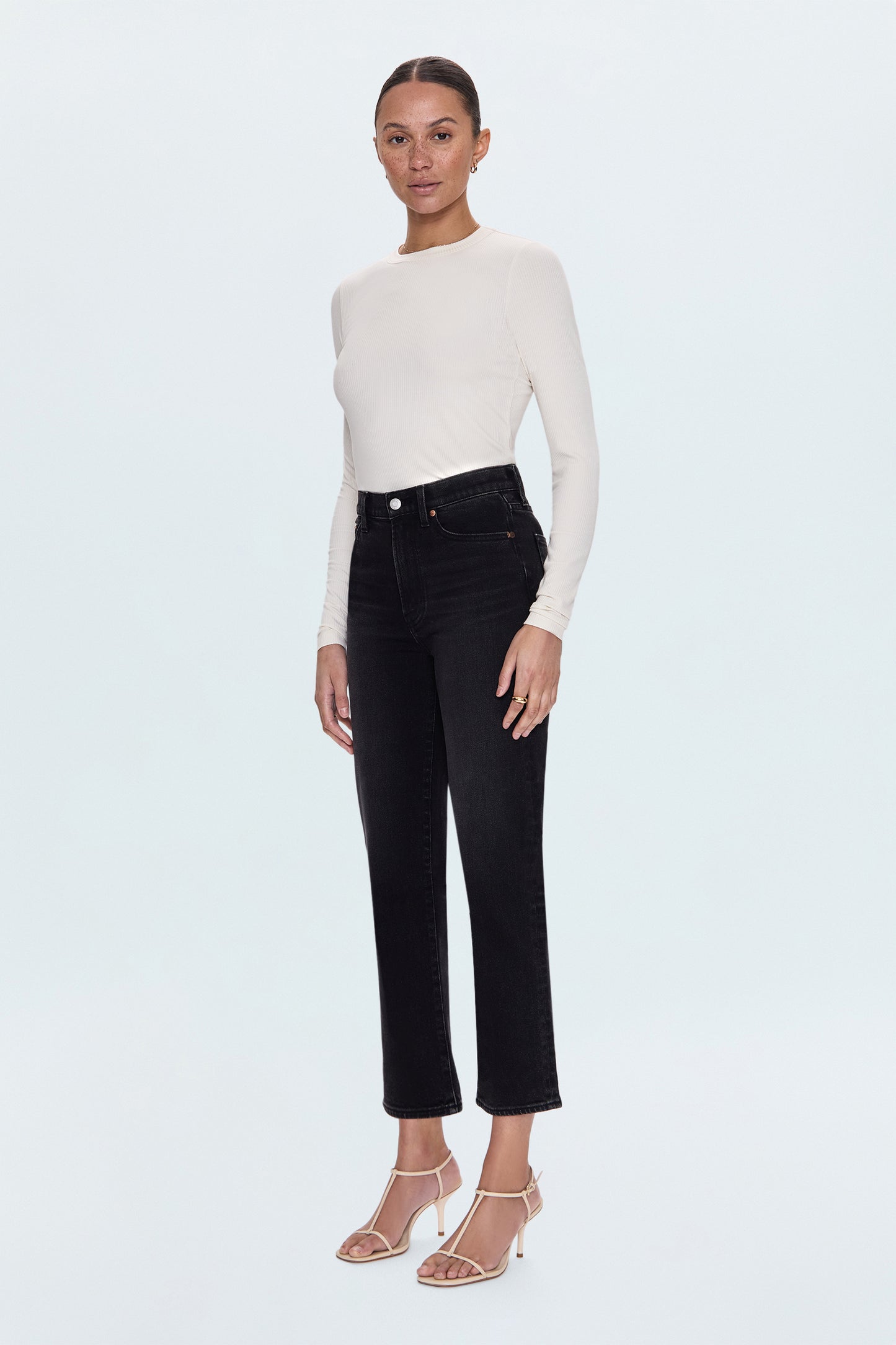 Charlie High Rise Classic Straight Jean - Dark Midnight