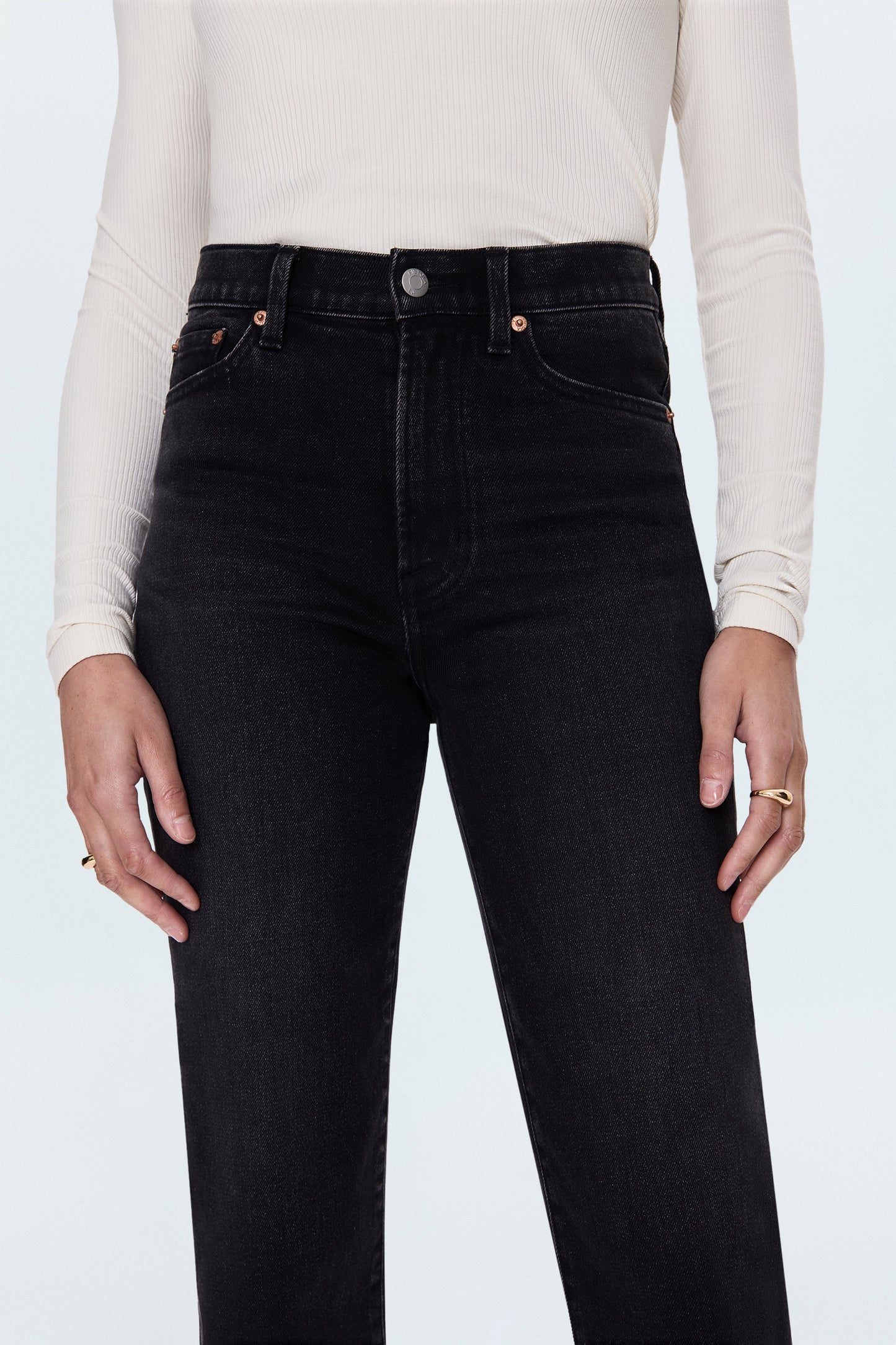 Charlie High Rise Classic Straight Jean - Dark Midnight