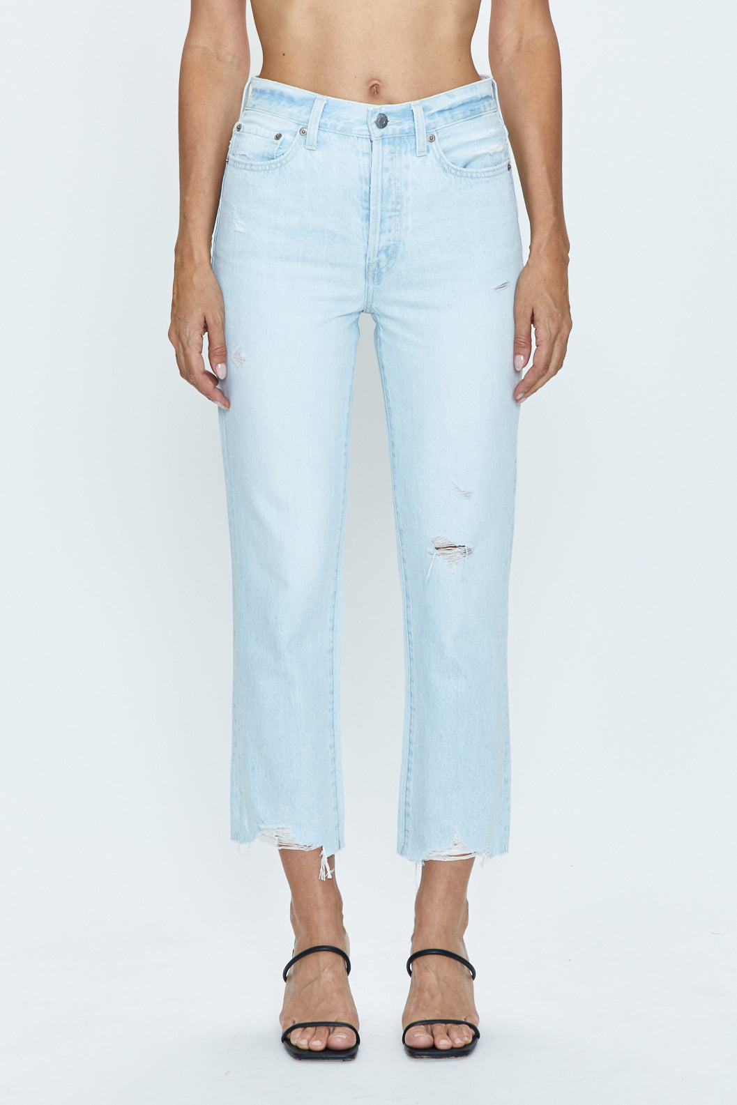 Charlie High Rise Straight Jean - Destination Distress