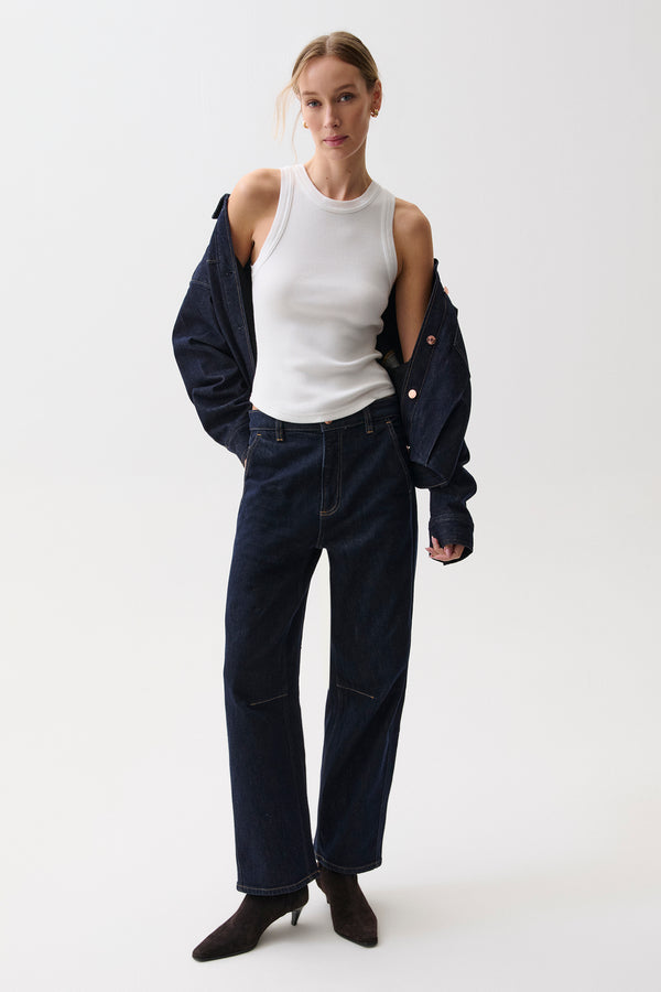 Beau Seamed Crescent Jean - Nightfall