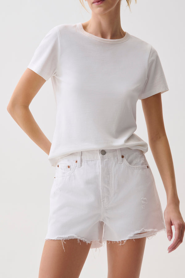 Nova High Rise Short - Luxe White Vintage
