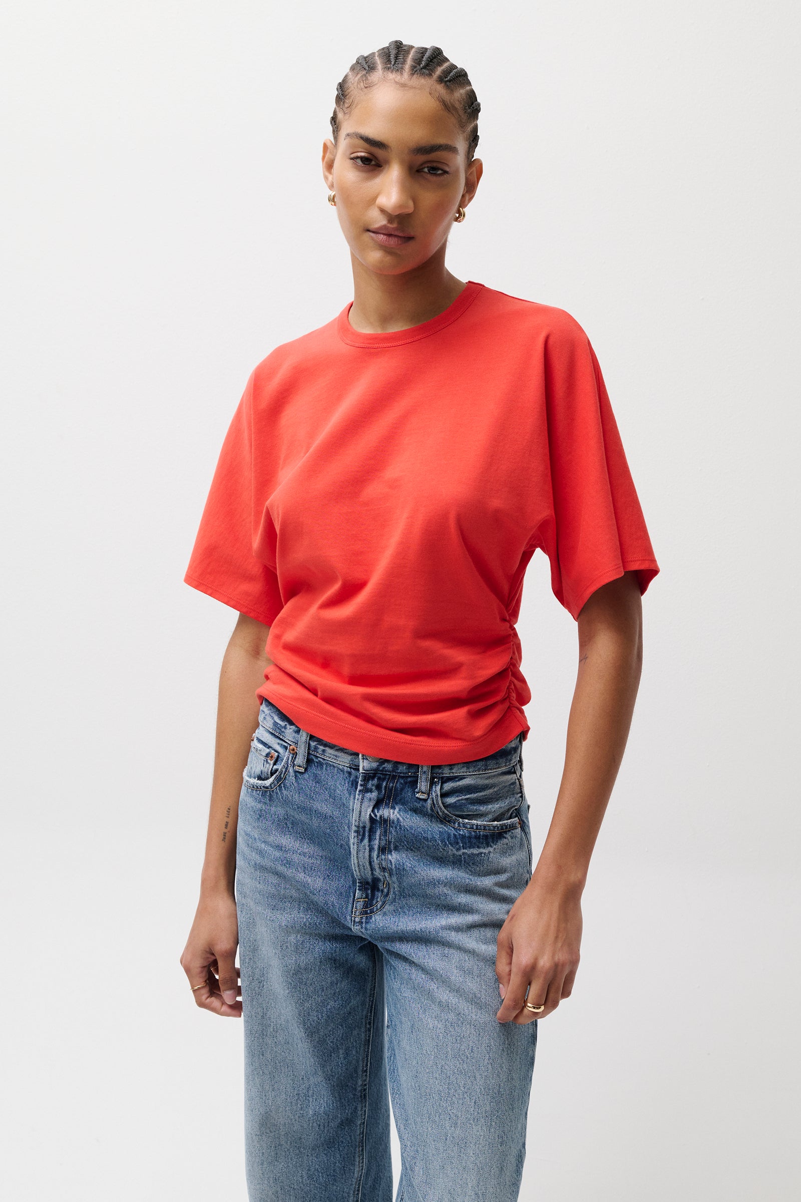 Veronica Kimono Sleeve Fitted Tee - Syrah – Pistola Denim