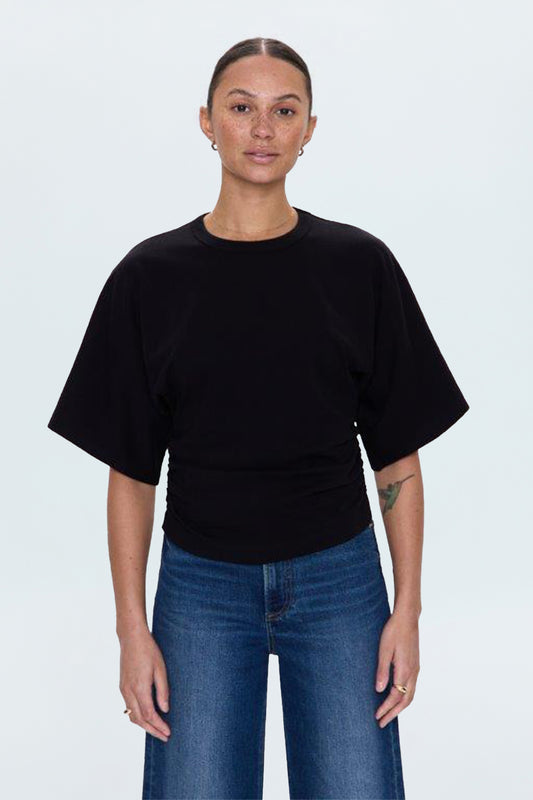 Veronica Kimono Sleeve Fitted Tee - Noir