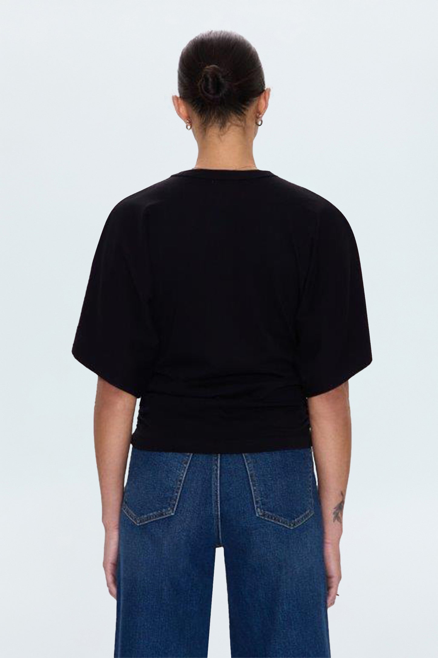 Veronica Kimono Sleeve Fitted Tee - Noir