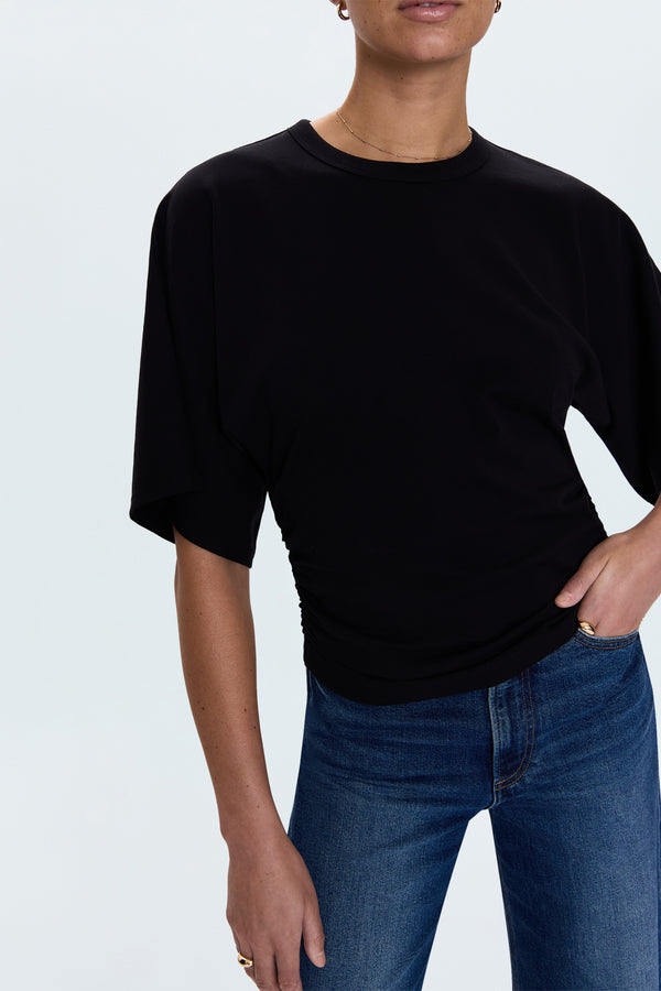 Veronica Kimono Sleeve Fitted Tee - Noir