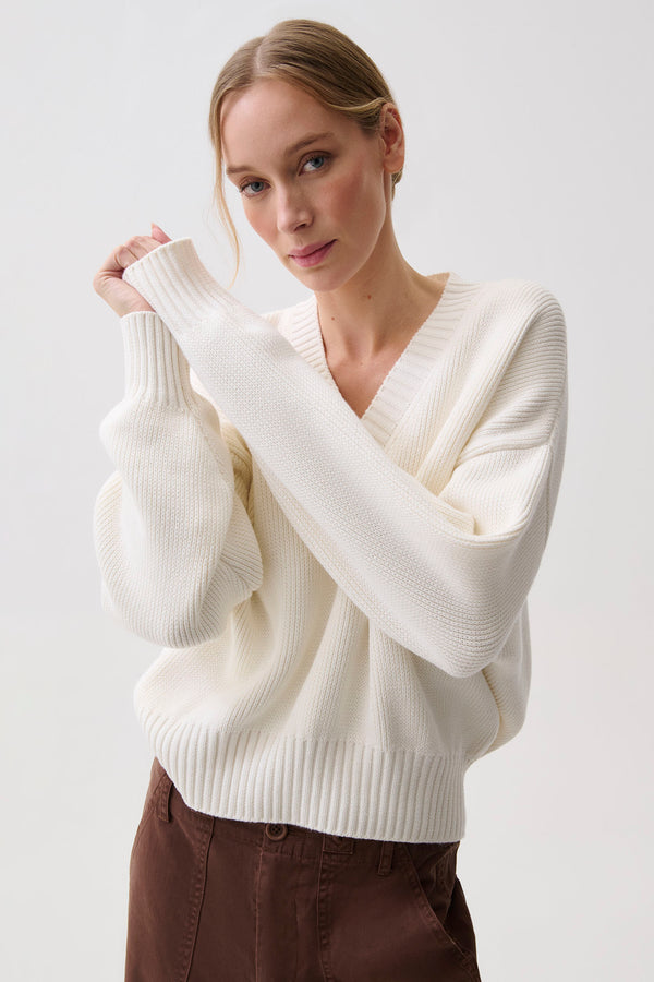 Nika Heavyweight Sweater - White