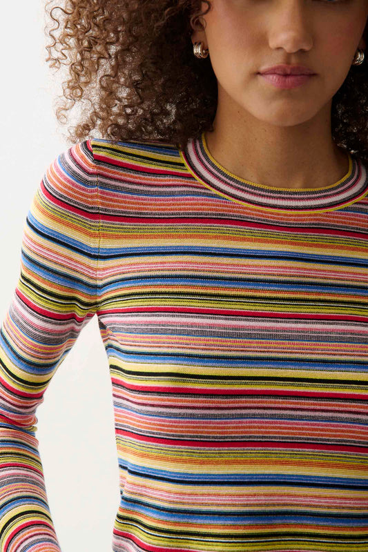 Madison Knit Long Sleeve - Multi Stripe