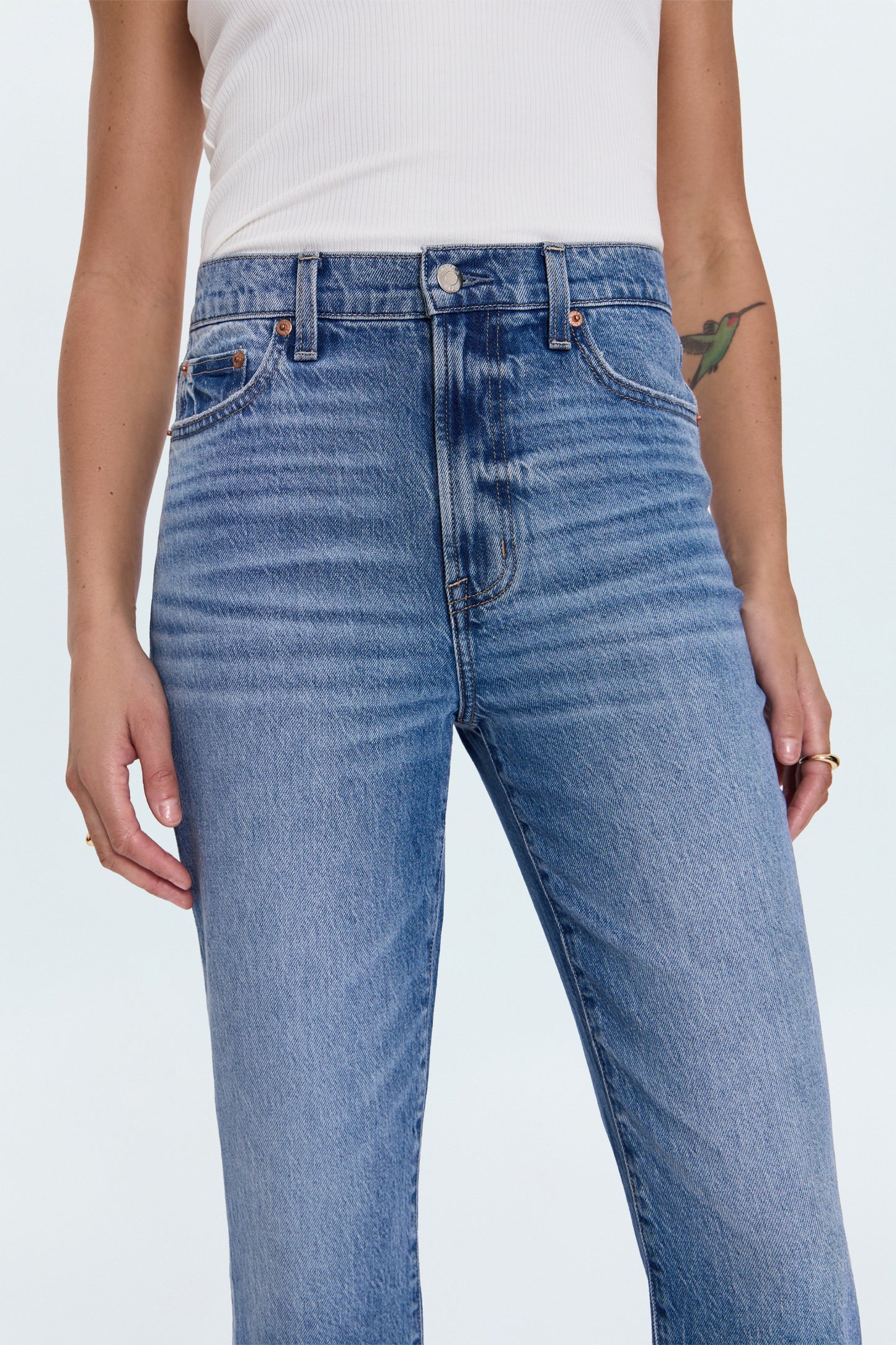 Bri High Rise Slim Straight Jean - Charleston
