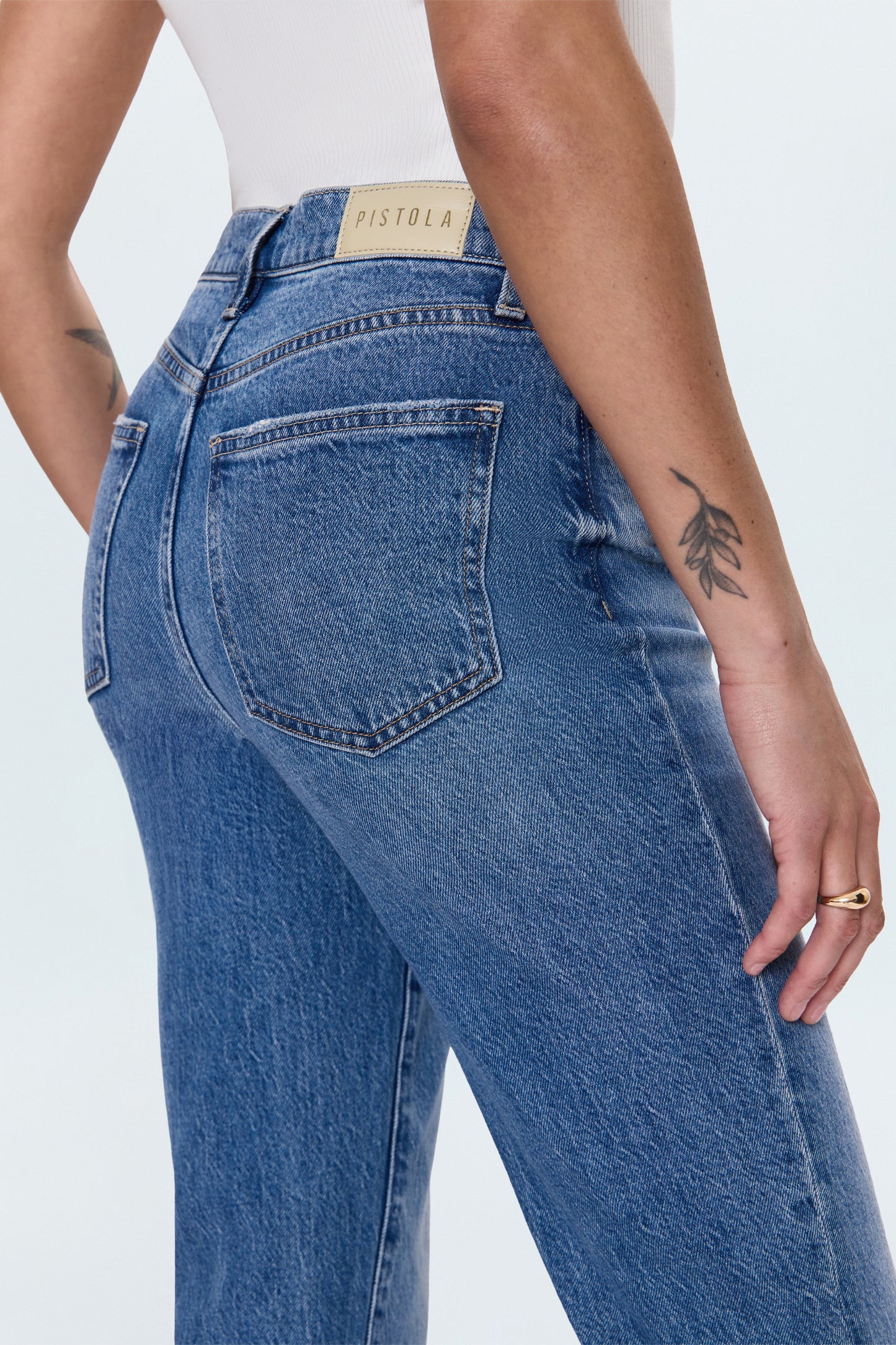 Bri High Rise Slim Straight Jean - Charleston