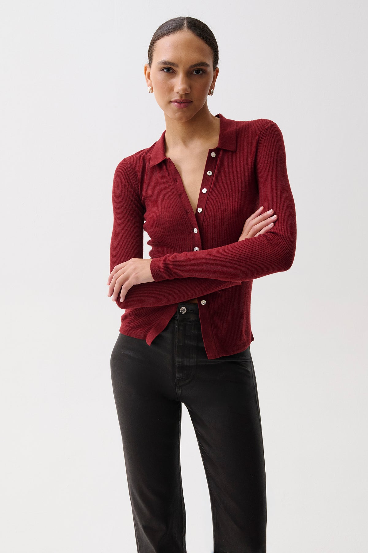 Korey Featherweight Cardigan - Barolo