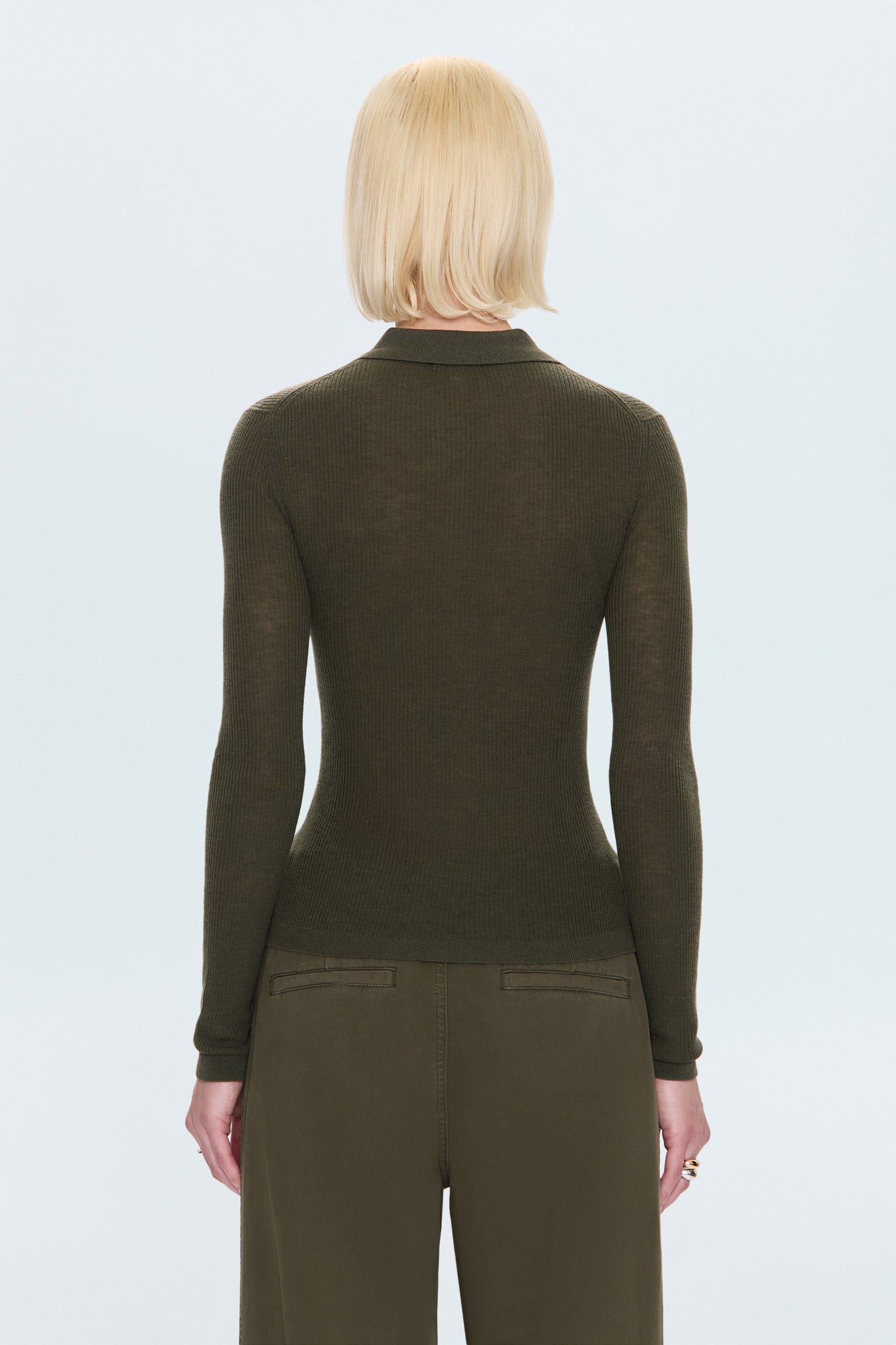 Korey Fitted Rib Cardigan - Sequoia