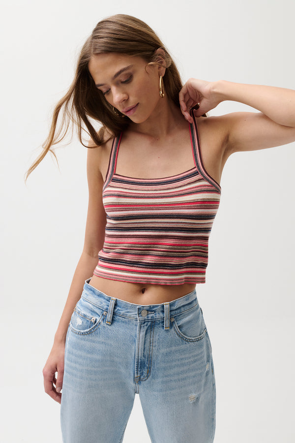 Frannie Sweater Tank - Coral Rose