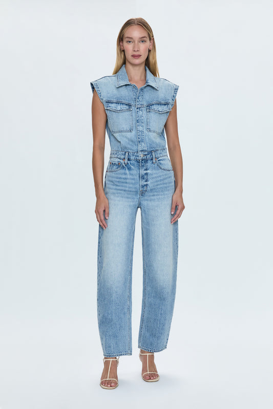 Ace Sleeveless Barrel Leg Jumpsuit - Rally