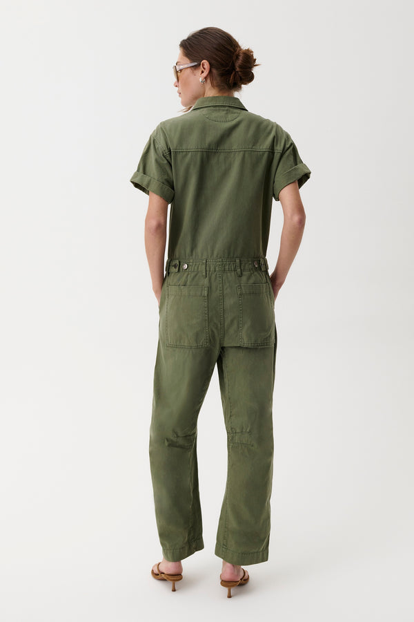 Cruz Short Sleeve Barrel Leg Jumpsuit – Meadow