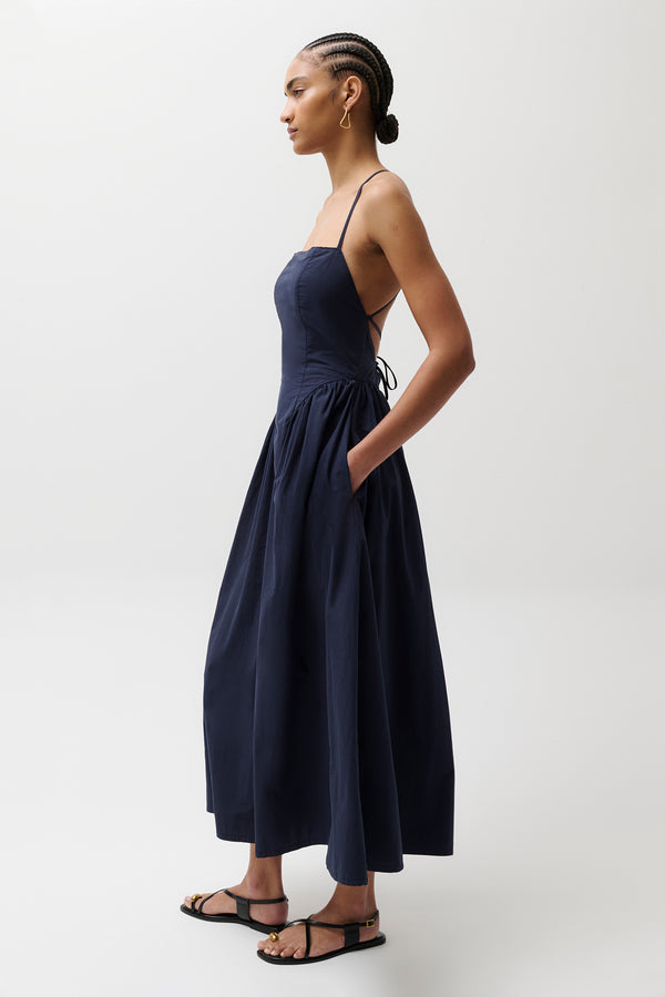 Sadee Open Back Dress - Navy Ship