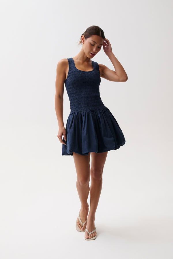 Ilona Bubble Hem Dress - Peacoat