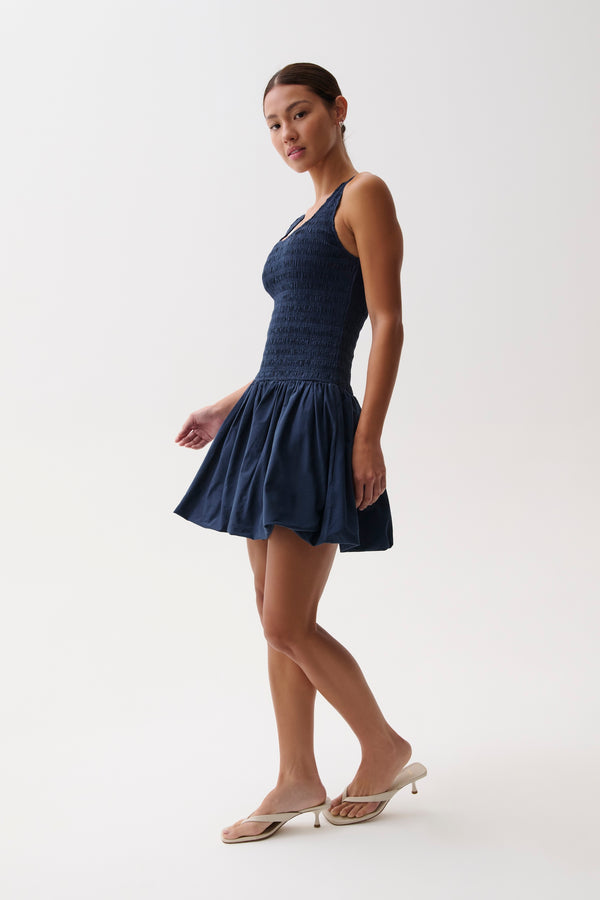 Ilona Bubble Hem Dress - Peacoat
