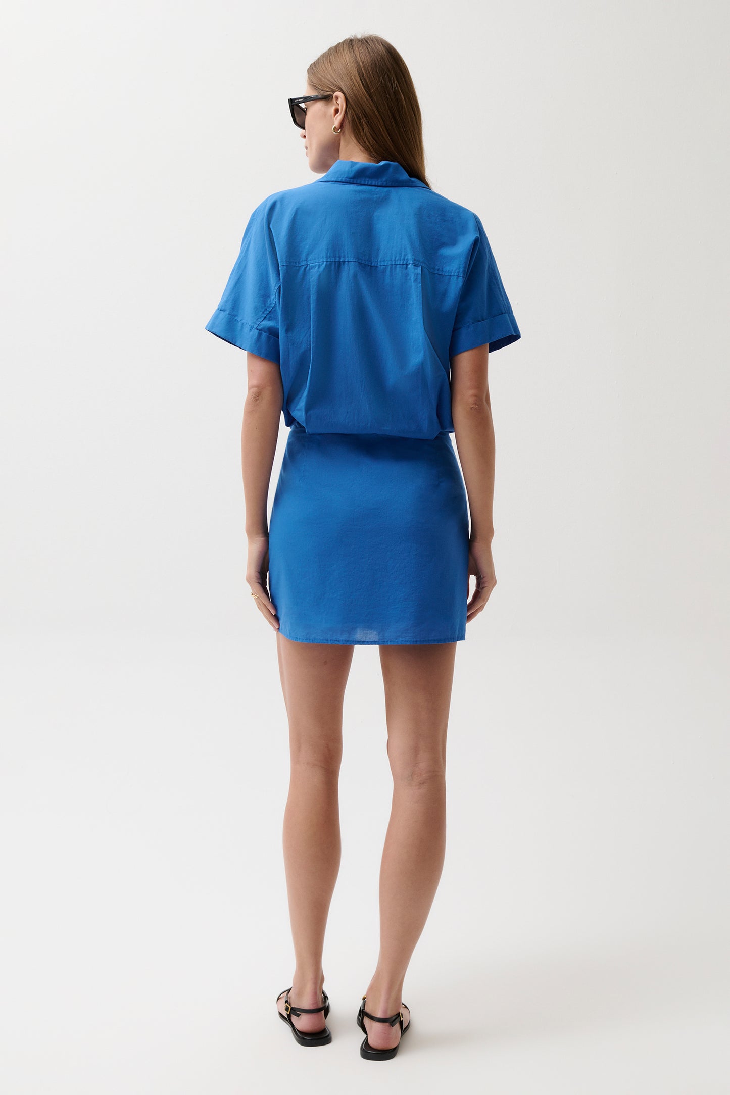 Blythe Shirt Dress - Egyptian Blue