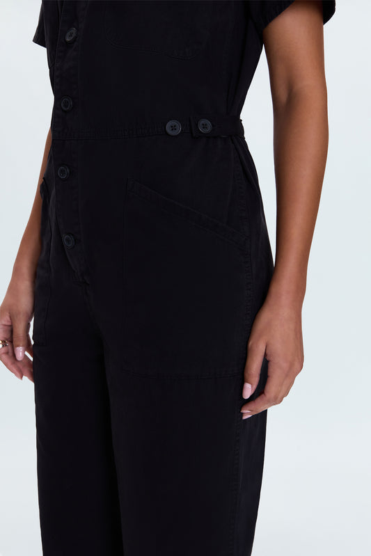 Pistola Grover Jumpsuit - Fade To Black faded wash black wash jumpsuit