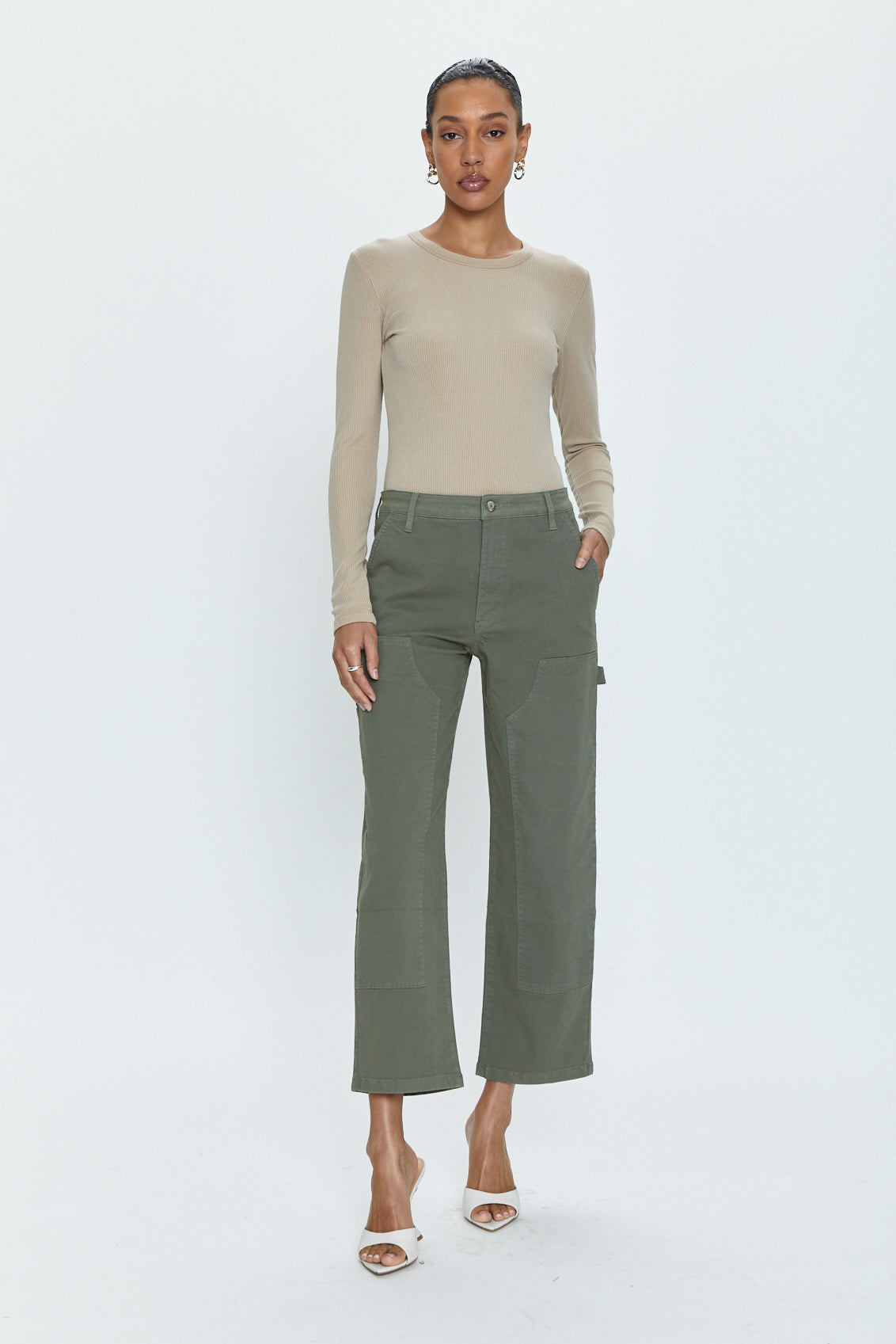 Ashton Straight Leg Utility Pant - Wild Fern