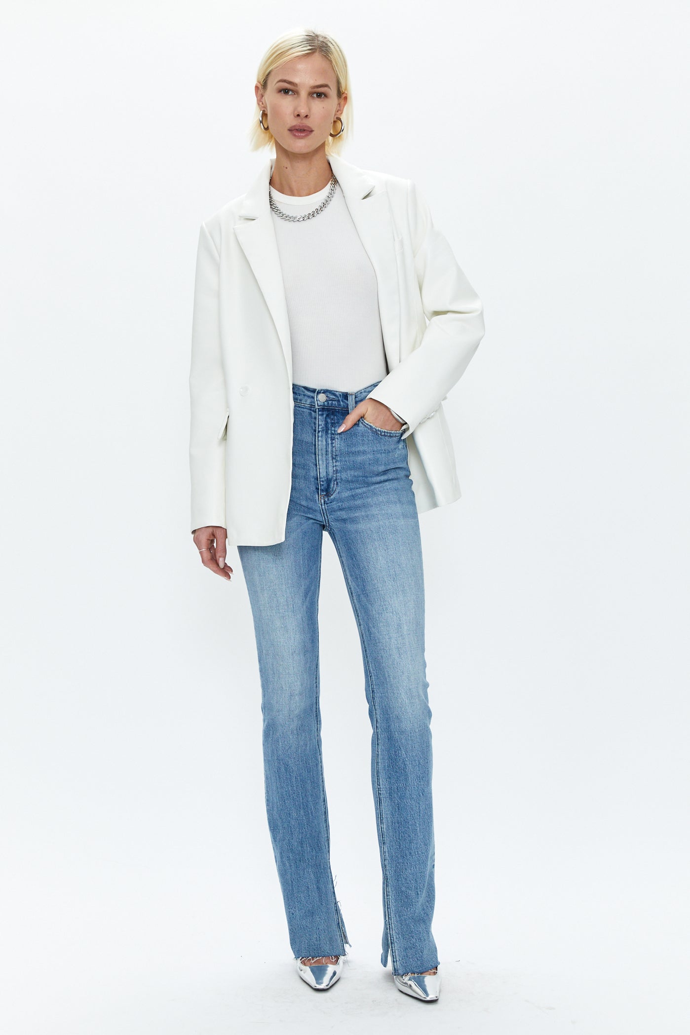 Joni Fitted Blazer - Ivory