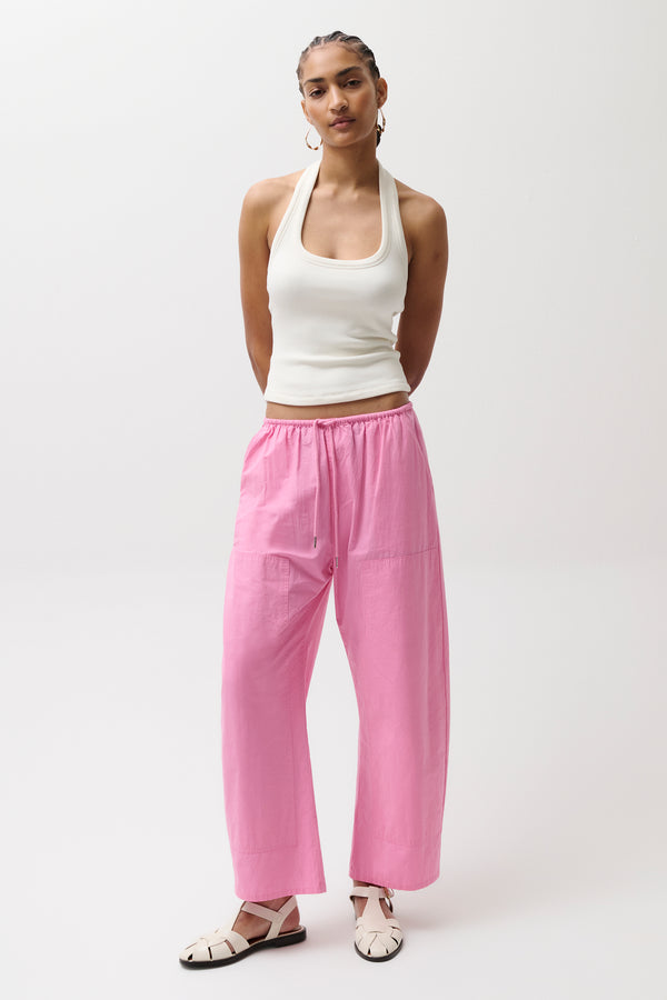 Theo Poplin Pant - Azalea