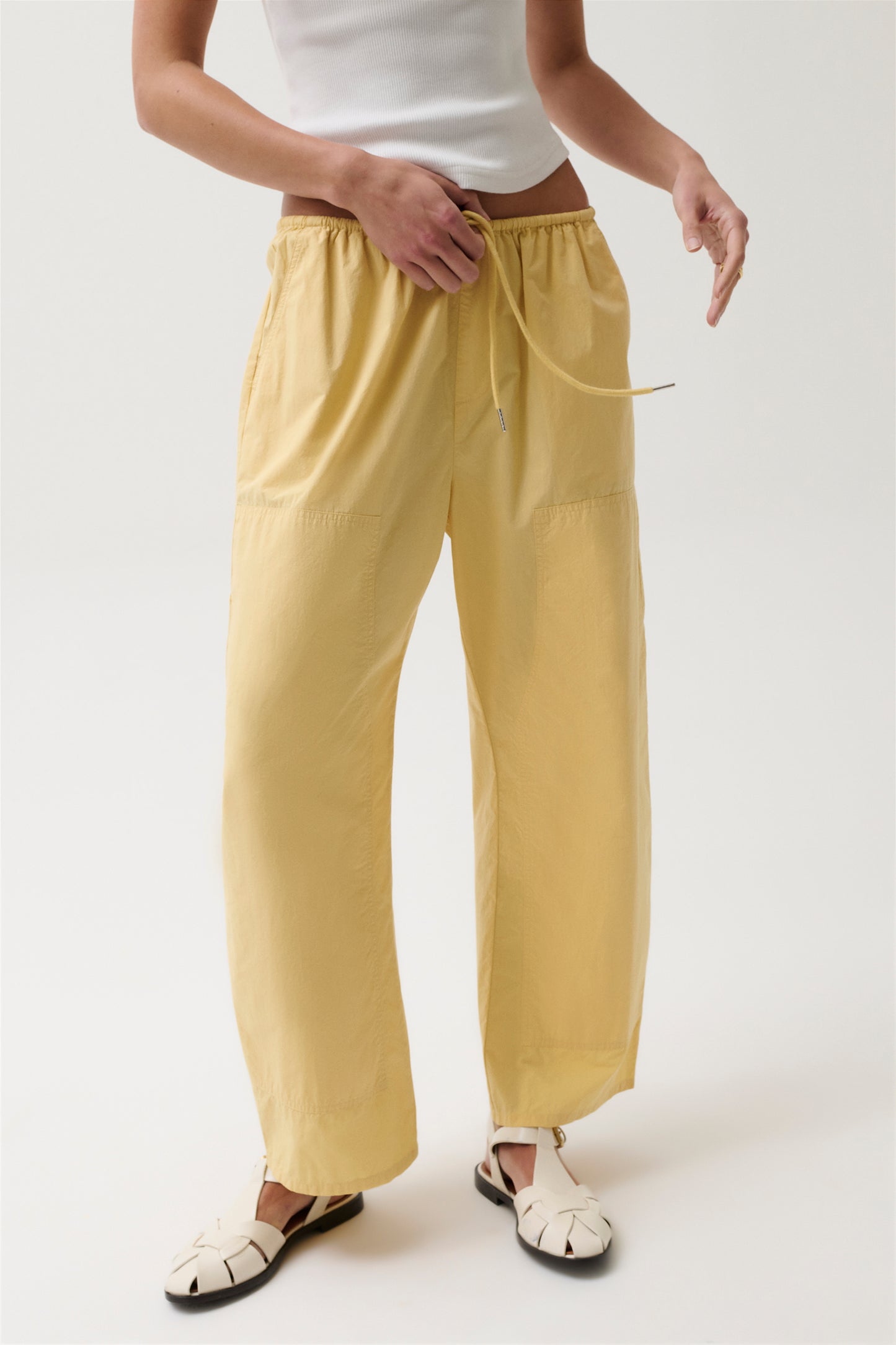 Theo Poplin Pant - Light Turmeric