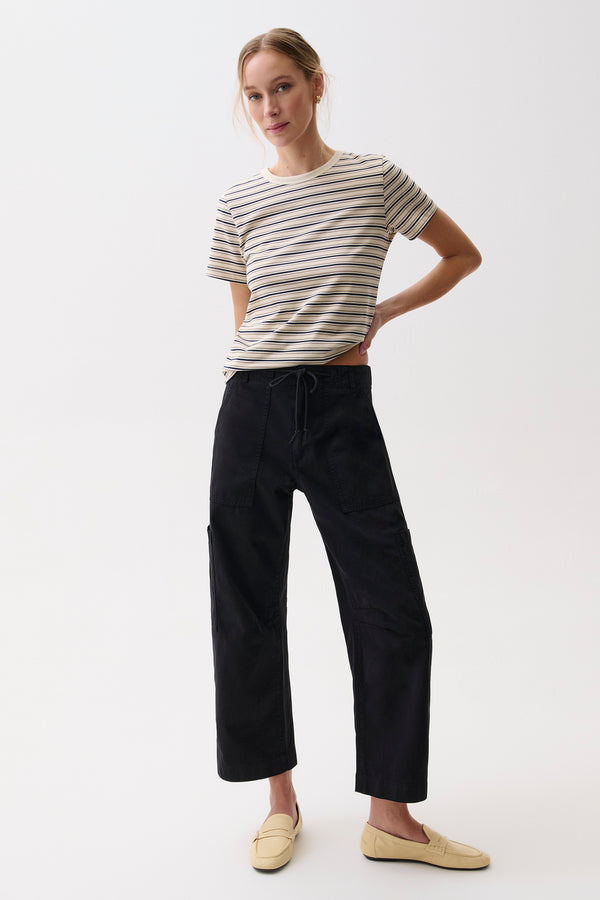 Sabrina Curved Utility Pants - Washed Black