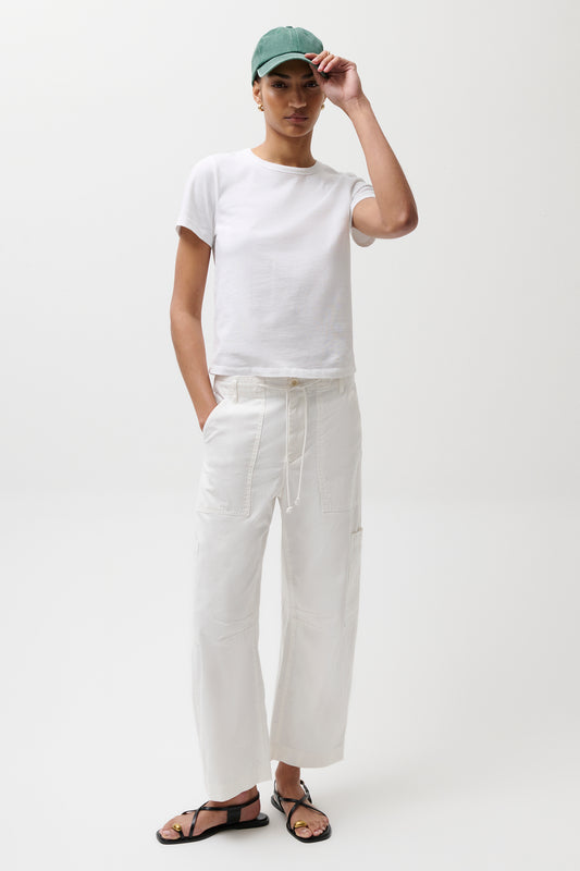 PETITE Sabrina Curved Utility Pants - White