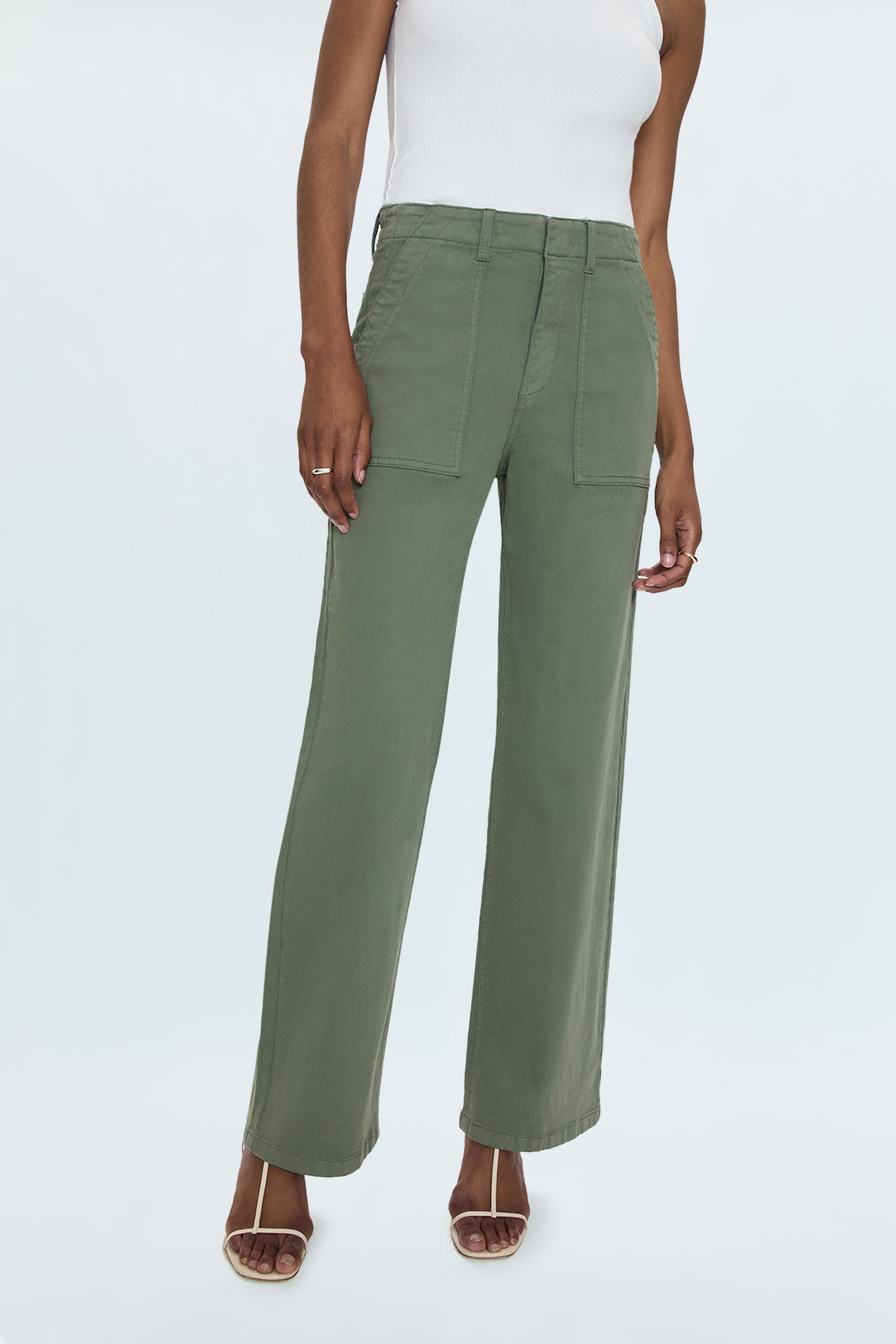 Nicole Wide Leg Pant - Soft Olive