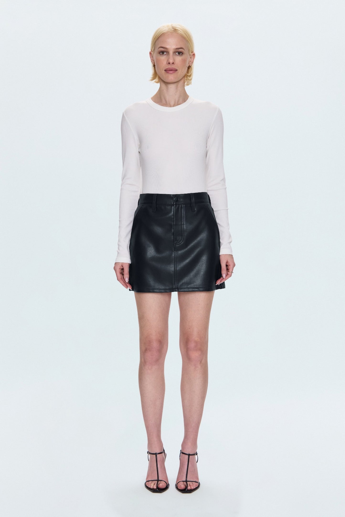Skye Utility High Rise Mini Skirt - Slate Black