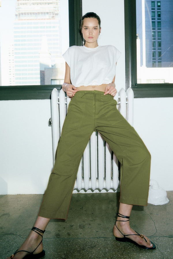 Sabrina Curved Utility Pants - Meadow
