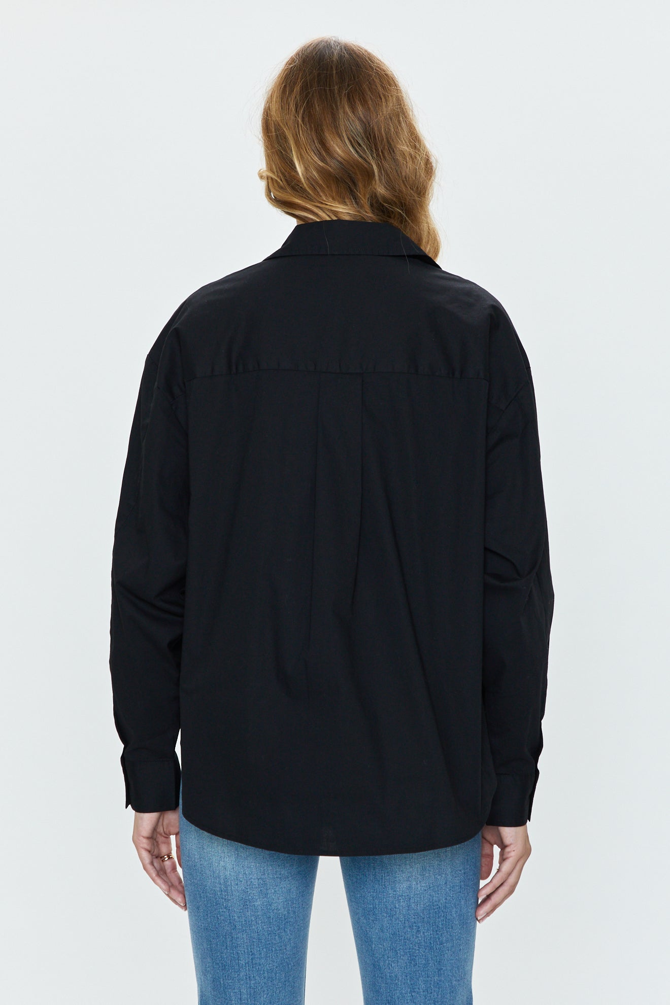Sloane Oversized Button Down Shirt - Noir