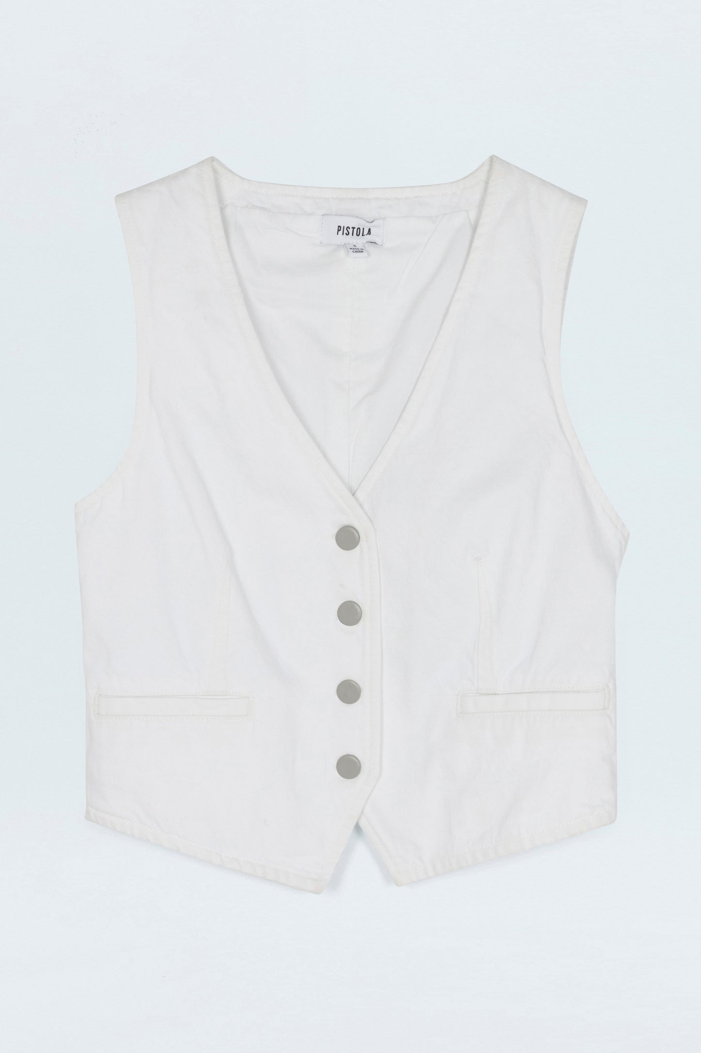 Vero Denim Vest - White