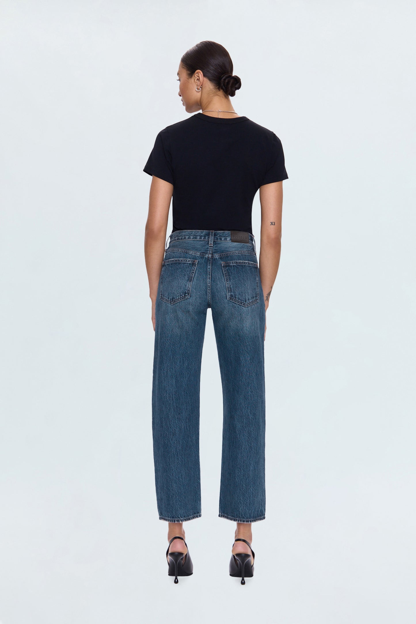 PETITE Lexi Mid Rise Bowed Straight Jean - Artisan