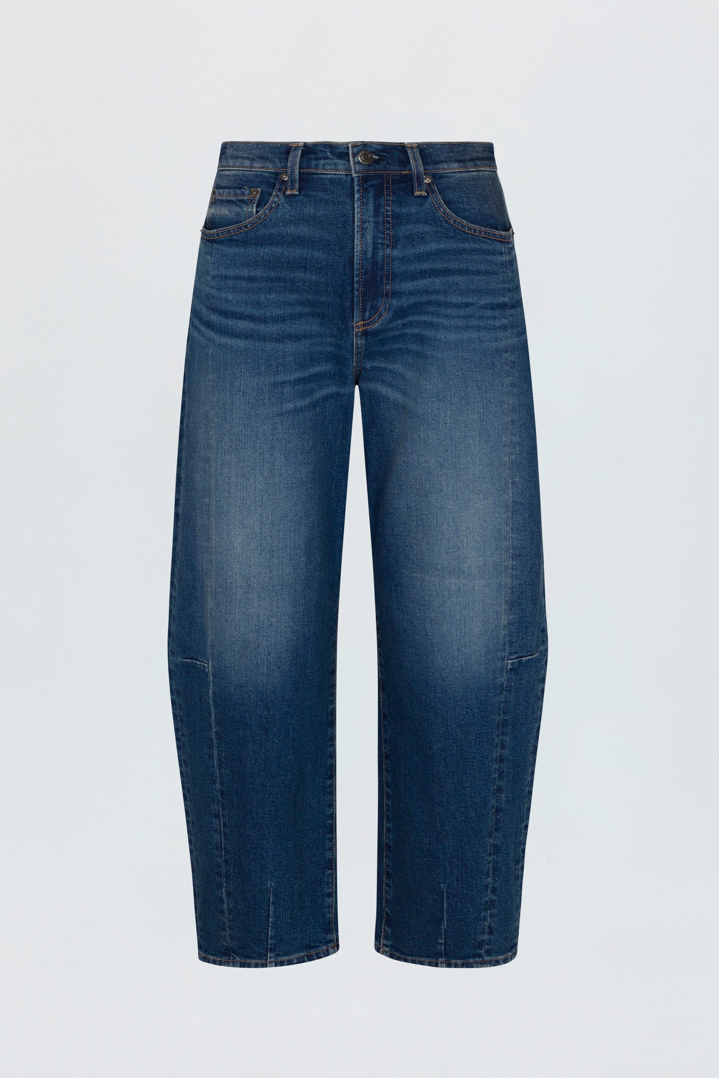 PETITE Eli High Rise Barrel Jean - Mixer