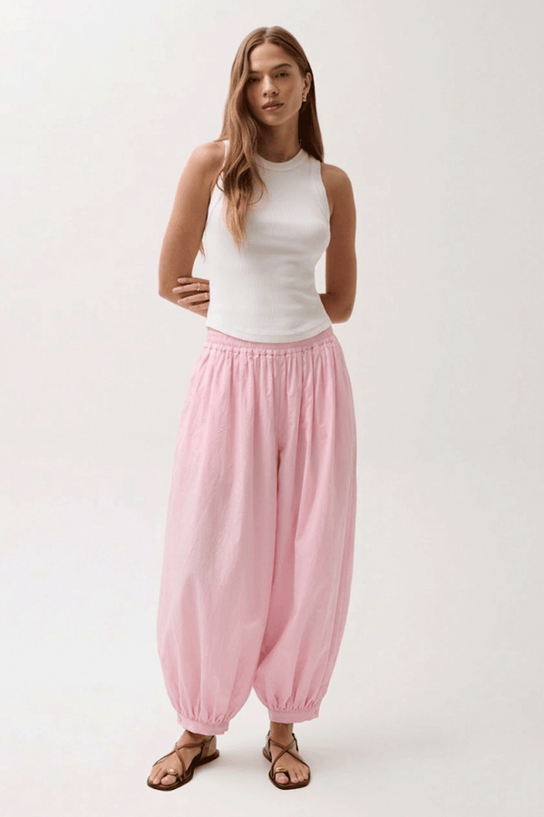 Liya Poplin Balloon Pant - Rosette