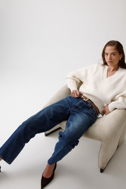 Issa Mid Rise Relaxed Ankle Straight - Mirage